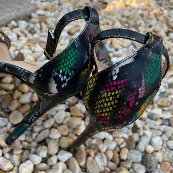 Fashion Nova multicolor Snakeskin heels size 10 - Picture 8 of 9